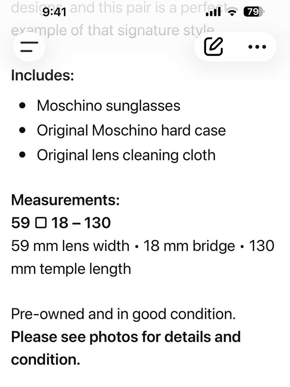 Moschino White Frame Sunglasses with Gold Zip Accents - Picture 2 of 3